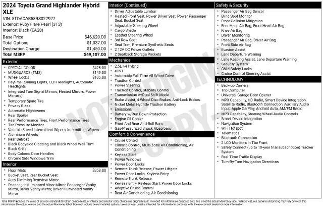 2024 Toyota Grand Highlander Hybrid XLE