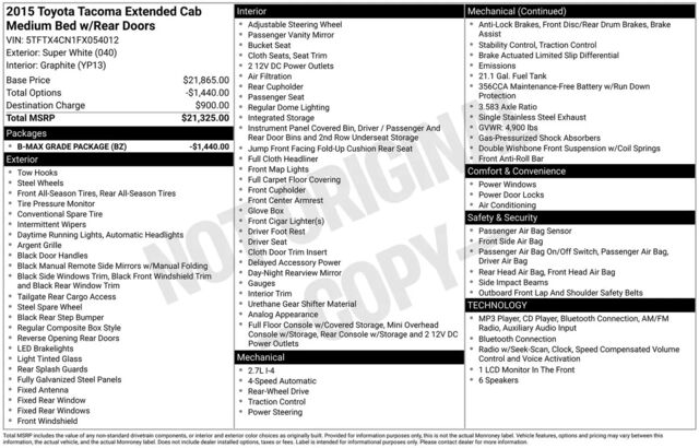 2015 Toyota Tacoma Base