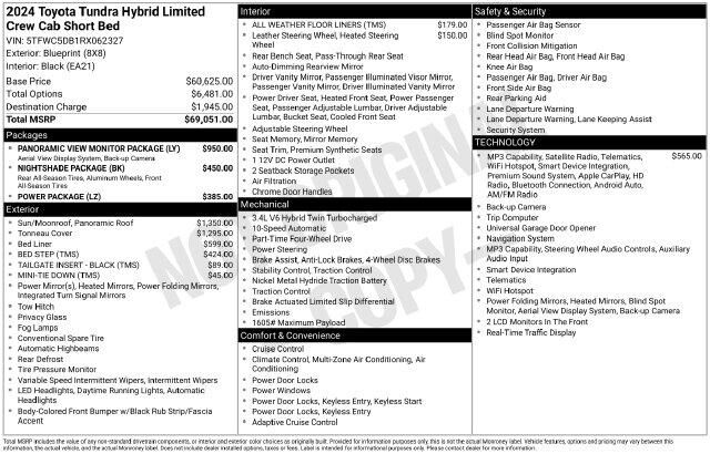2024 Toyota Tundra 1794 Limited Edition HV