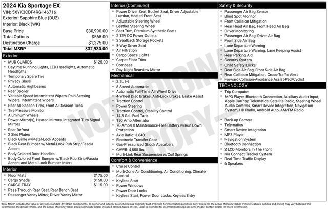2024 Kia Sportage EX — photo 1 of 1