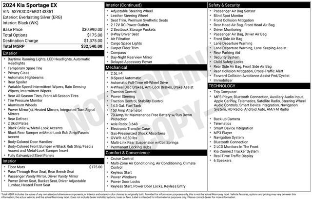 2024 Kia Sportage EX — photo 1 of 1