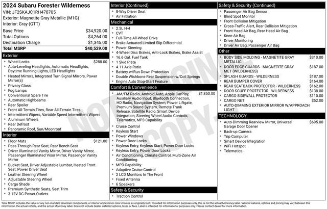 2024 Subaru Forester Wilderness — photo 1 of 12