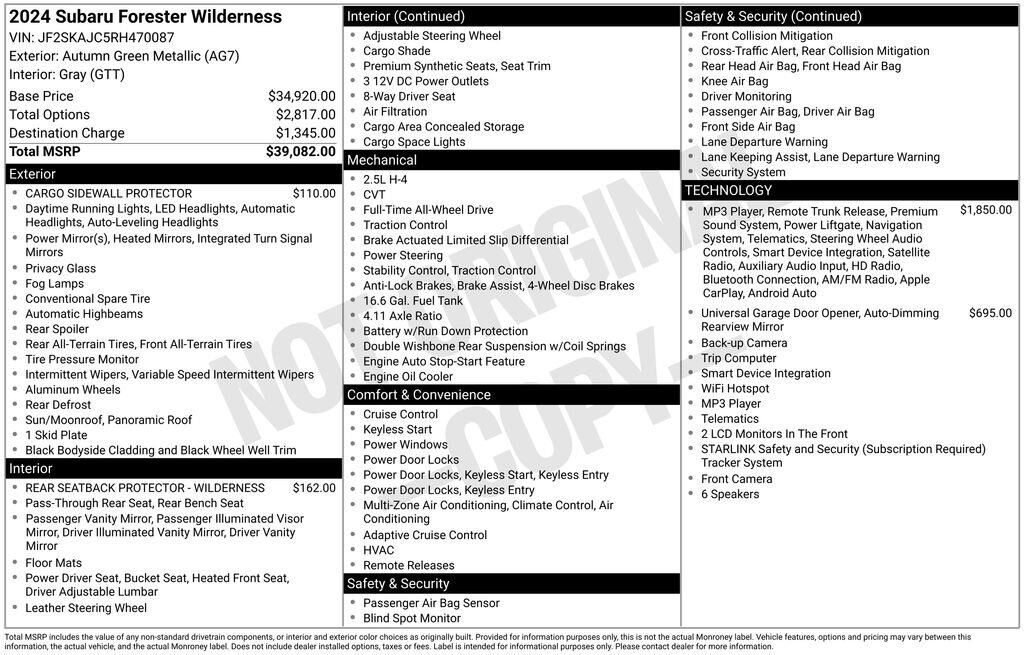 2024 Subaru Forester Wilderness — photo 1 of 25