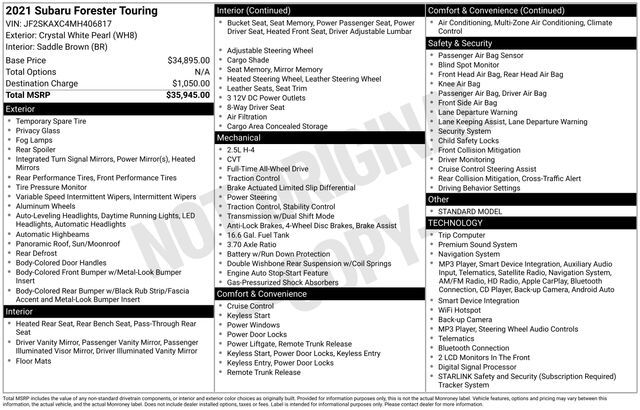 2021 Subaru Forester Touring — photo 1 of 12