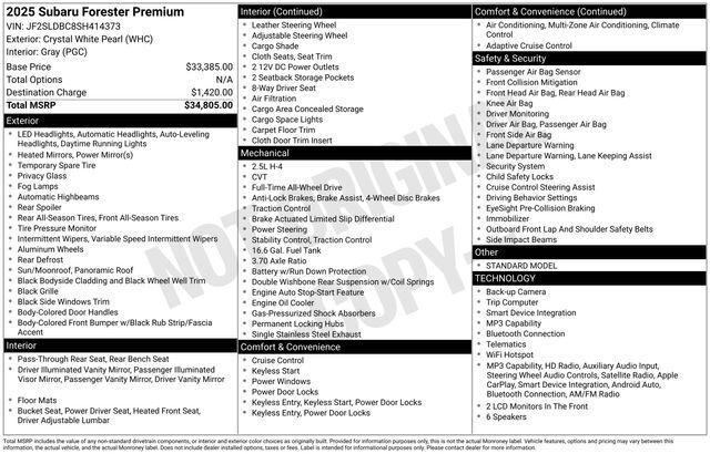 2025 Subaru Forester Premium — photo 1 of 12