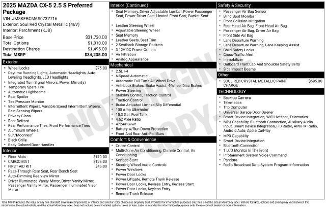 2025 Mazda CX-5 2.5 S Preferred