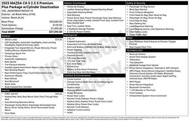 2025 Mazda CX-5 2.5 S Premium Plus