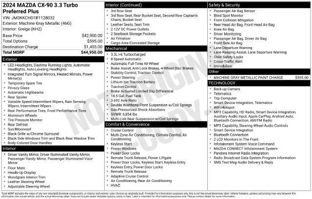2024 Mazda CX-90 3.3 Turbo Preferred Plus