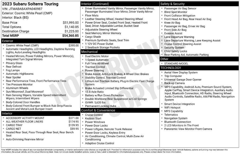 2023 Subaru Solterra Touring — photo 1 of 13