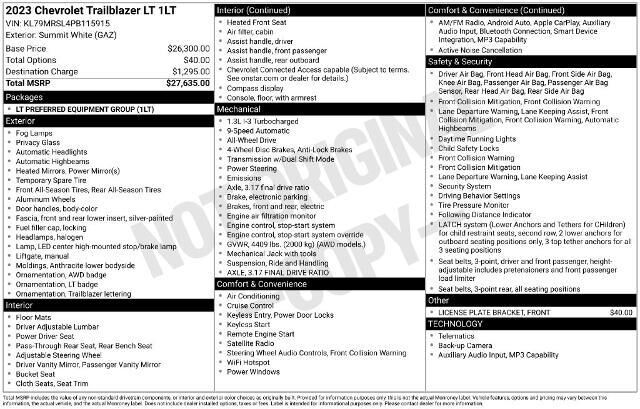 2023 Chevrolet Trailblazer LT