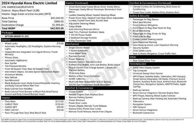2024 Hyundai Kona Electric Limited