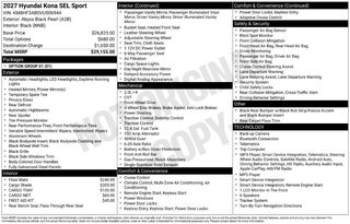 2027 Hyundai Kona SEL Sport