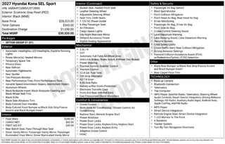 2027 Hyundai Kona SEL Sport