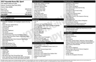2027 Hyundai Kona SEL Sport