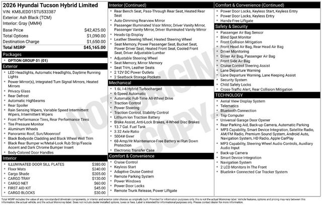 2026 Hyundai Tucson Hybrid Limited