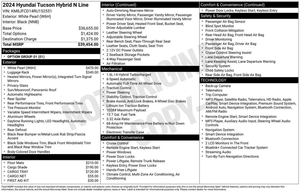 2024 Hyundai TUCSON Hybrid N Line — photo 1 of 2
