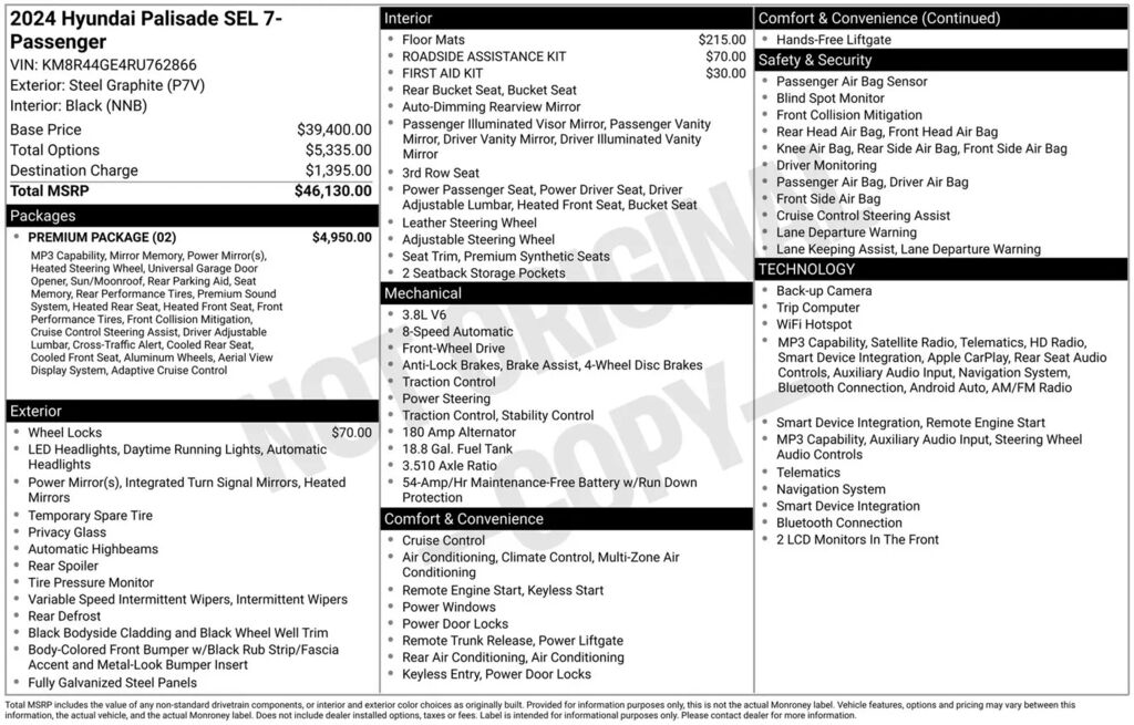 2024 Hyundai PALISADE SEL — photo 1 of 1