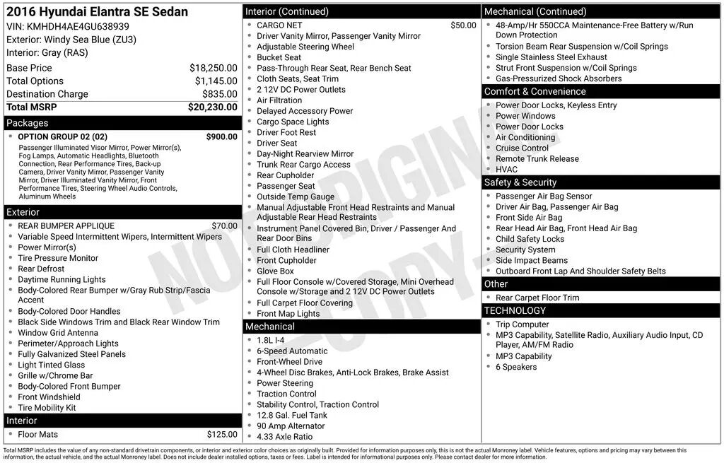 2016 Hyundai ELANTRA SE — photo 1 of 1