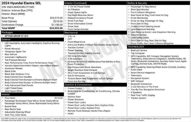 2024 Hyundai ELANTRA SEL