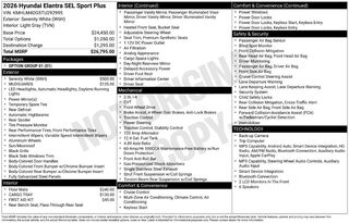 2026 Hyundai Elantra SEL Sport