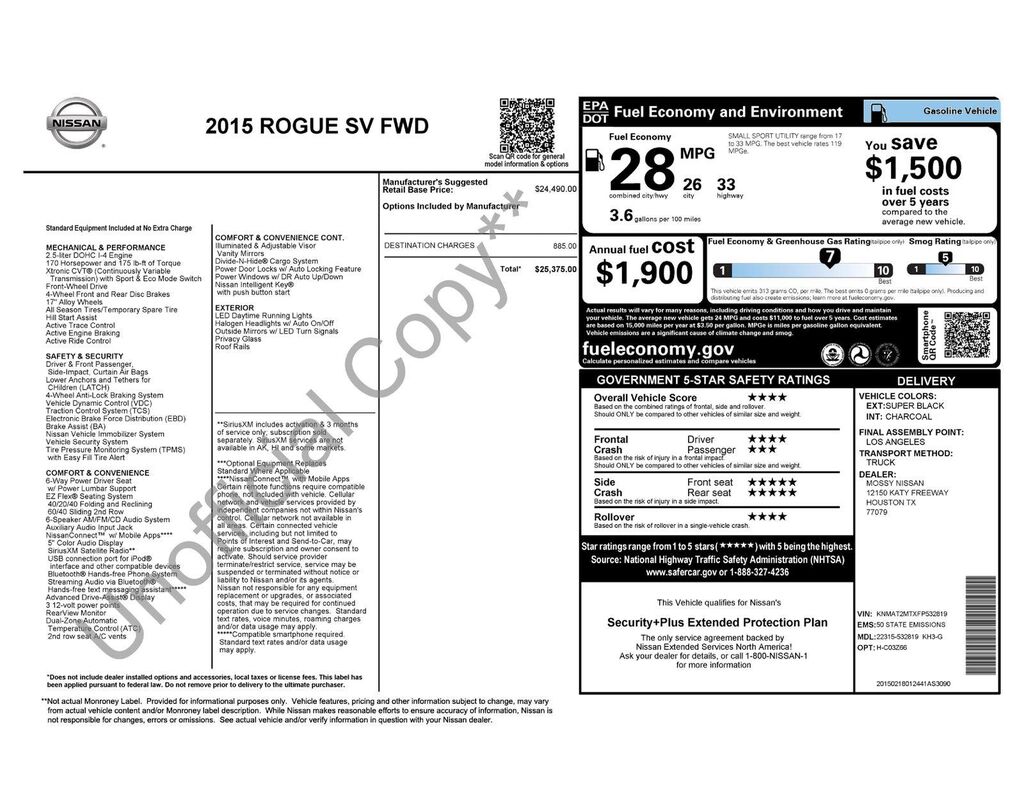2015 Nissan Rogue S — photo 1 of 11