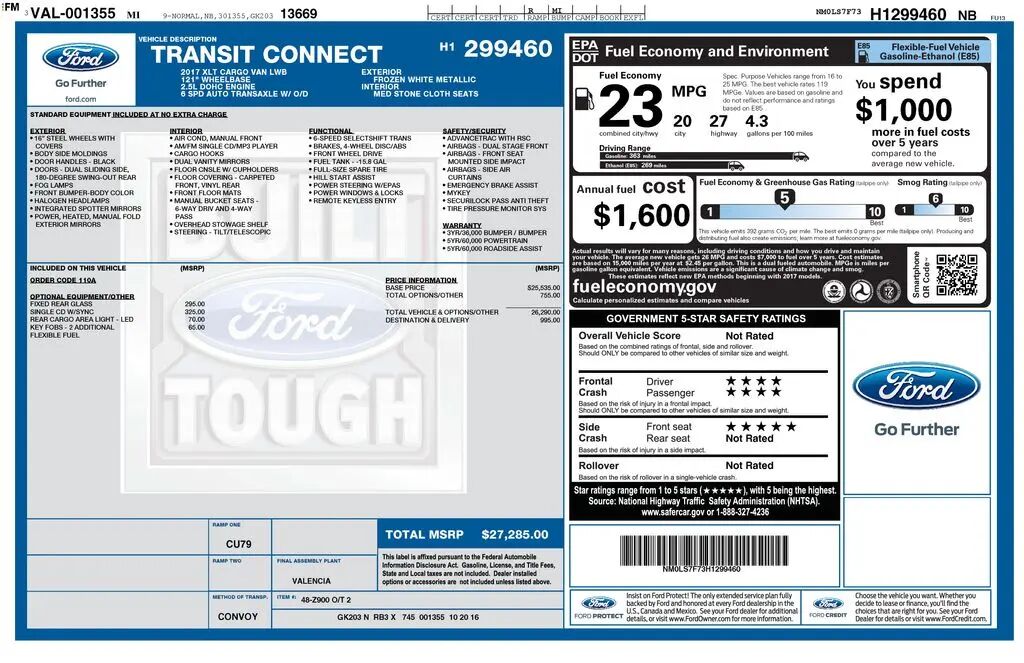 2017 Ford Transit Connect XLT — photo 1 of 2