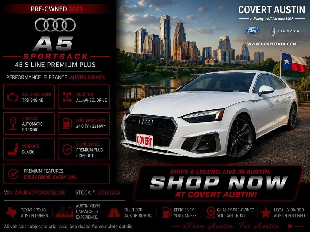 2021 Audi A5 Sportback quattro Premium Plus 45 TFSI — photo 1 of 19